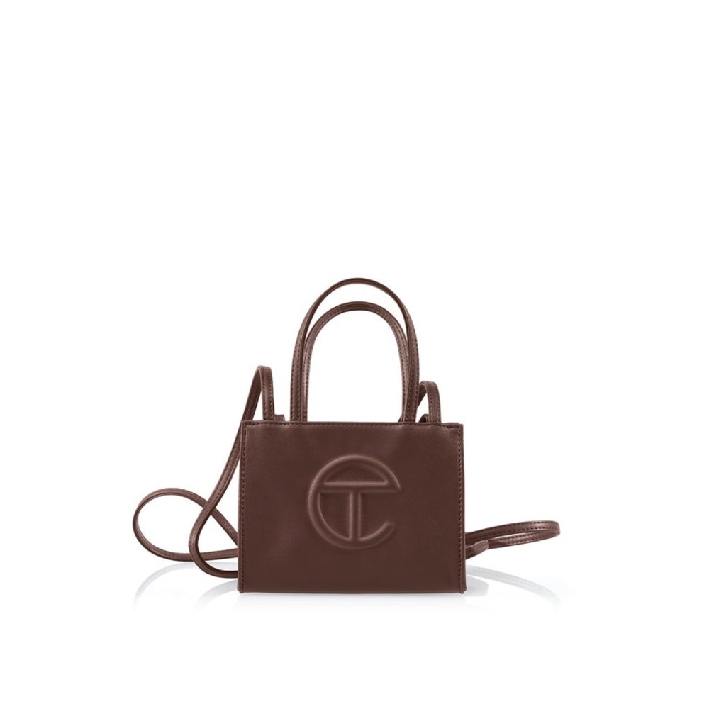 Telfar Small Chocolate Brown Crossbody Tote Bag